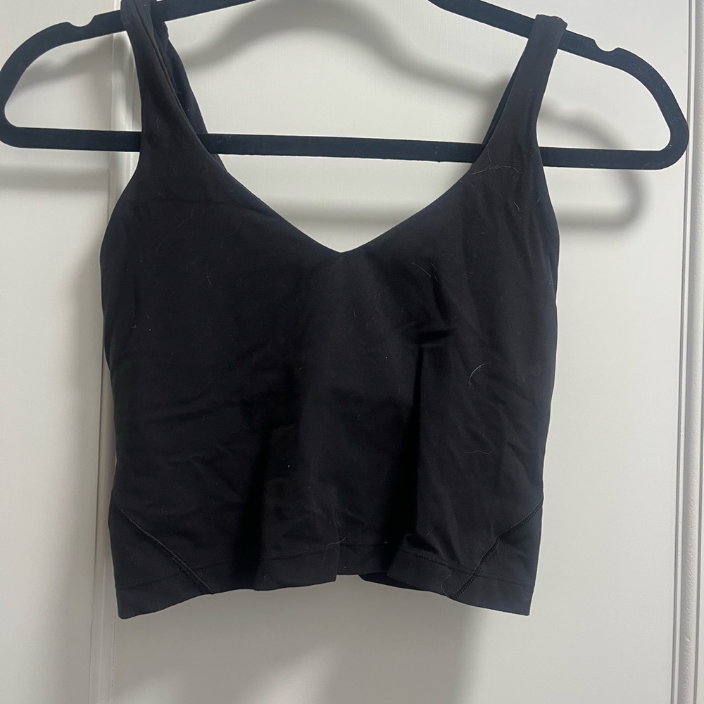 Black V-Neck Crop Top